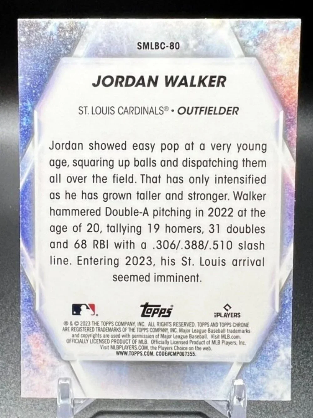 2023 Topps Update Stars of the MLB #SMLB-85 Jordan Walker Rookie (RC)
